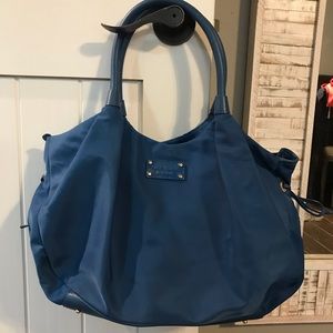 Classic Kate Spade Blue Nylon Stevie Shoulder Bag